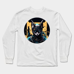 Cyberpunk Cool Cat Long Sleeve T-Shirt